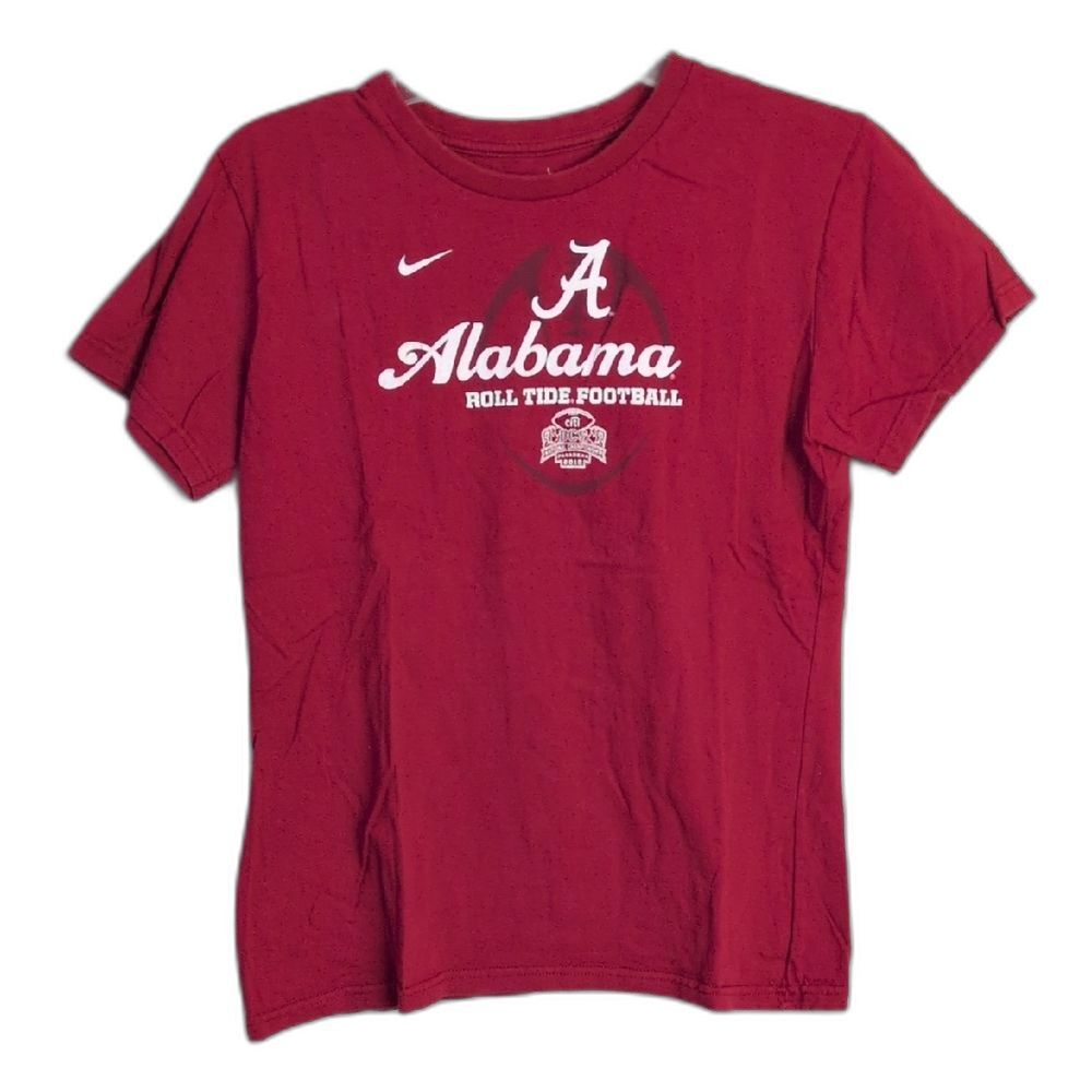 Nike Alabama Roll Tide Football 2010 National Championship Tee Womens L 12-14